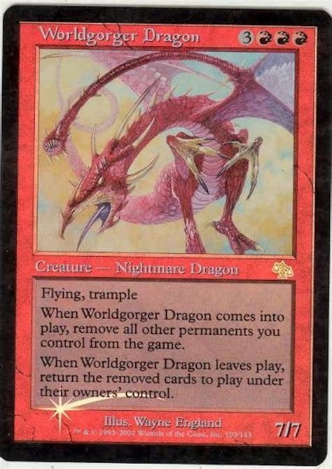 Magic The Gathering Judgment Single Worldgorger Dragon Foil Da Card World