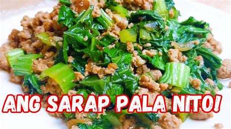 Ginisang Pechay At Giniling With Oyster Sauce L Easy Bok Choy Recipe L