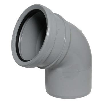 FloPlast Grey 110mm Soil Push Fit 112 5 Single Socket Bend Selco