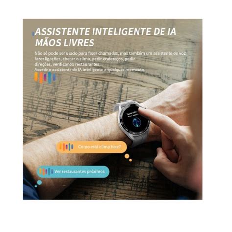 Smartwatch Hw Rel Gio Inteligente Redondo Circular S Rie Lan Amento