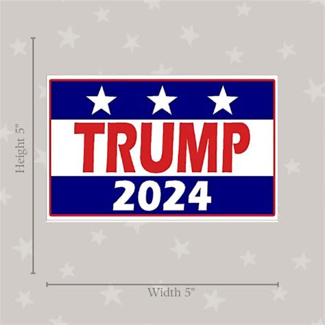 Trump 2024 Blue And Red Medium Sticker Trump Superstore