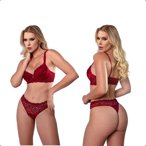 Conjunto Lingerie Sexy Calcinha E Suti Apaixonante Estilosa