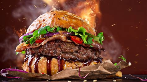 Der Griller Iberico Burger Vom Grill Computer Bild