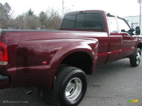 2000 Dark Toreador Red Metallic Ford F350 Super Duty Xlt Extended Cab 4x4 Dually 61345685 Photo