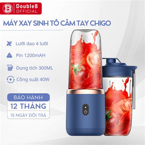 Máy Xay Sinh Tố Juicing Cup 300ML Cầm Tay 6 Lưỡi Sử Dụng Pin Sạc Cổng