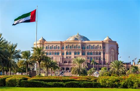 Vista Del Palacio De Los Emiratos En Abu Dhabi Imagen De Archivo