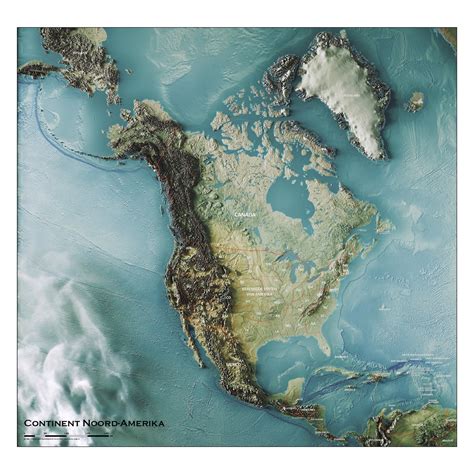 3D Kaart Noord Amerika Vector Map De Online Kaarten Shop