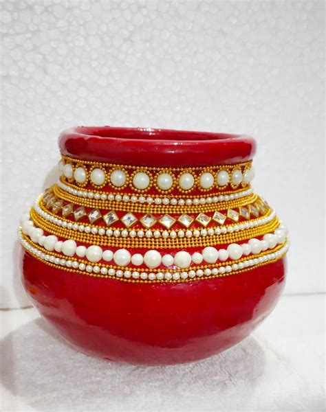 Pin By Najma Mamdani On Marla Deco Kalash Decoration Painted Pots