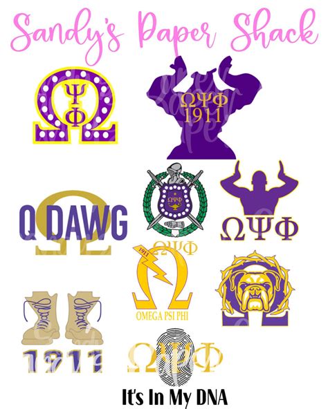 Omega Psi Phi 1911 Svg Png Greek Fraternity Svg Q Dog Etsy