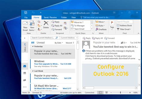 Configure Outlook 2016 On Windows 10 Wikigain