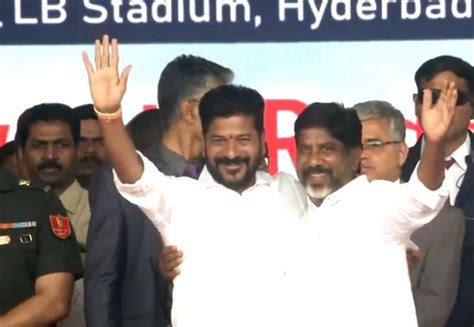 Revanth Reddy Takes Oath As Telangana Cm Bhatti Vikramarka His Deputy