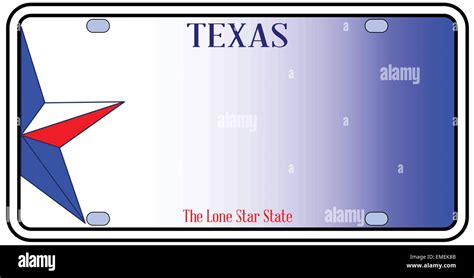 Texas License Plate Stock Vector Image And Art Alamy