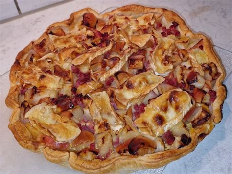 Tarte Au Camembert Pommes Et Lardons Au Thermomix Cookomix