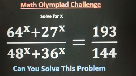 A Nice Algebraic Equations Math Olympiad Problem Can You Solve Nice