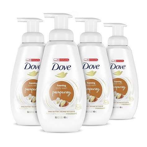 Dove Instant Foaming Body Wash Shea Butter With Warm Vanilla Pack Of 4