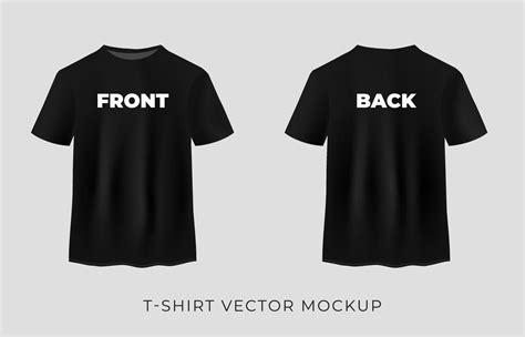 Black T-shirt mockup front and back illustrations 13752241 Vector Art ...