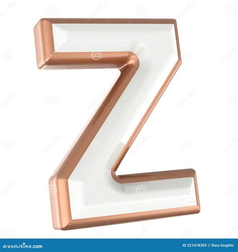 Letter Z D Render With White Background Design Stock Illustration