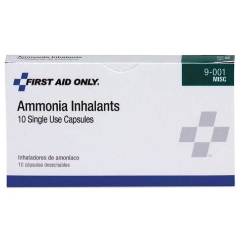 First Aid Only Refill For Smartcompliance General Business Cabinet Ammonia Inhalants 10 Box 9001