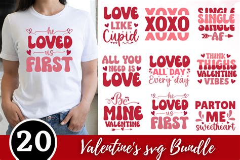 Valentine Svg Bundle Gráfico Por Craftsvg · Creative Fabrica