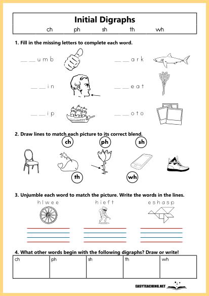 Digraphs Worksheets Worksheets Library