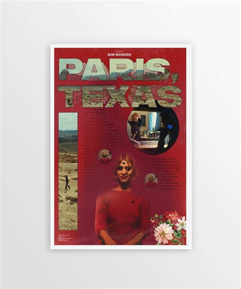 Paris Texas poster canvas movie poster unframe | Etsy