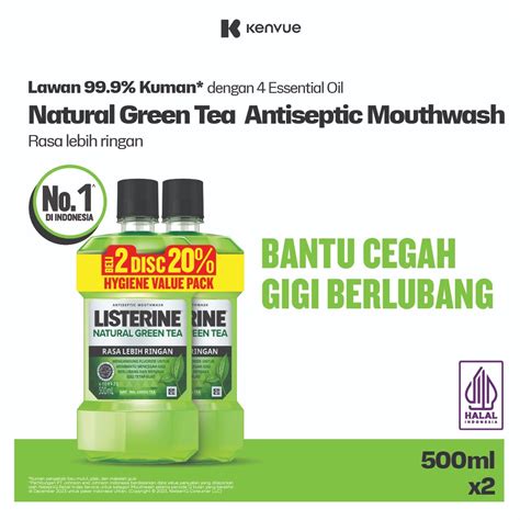 Jual Listerine Green Tea Mouthwash Obat Kumur Ml Isi Shopee