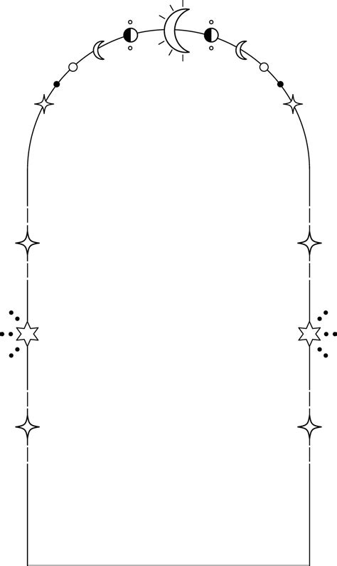 Celestial Monoline Arch Frame Element 25261648 Vector Art At Vecteezy