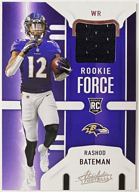 Rashod Bateman Panini Absolute Football Baltimore Ravens Rookie