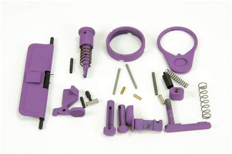 BKF AR15 Cerakoted Lower Parts Kit LPK Minus FCG Accent Kit Purple