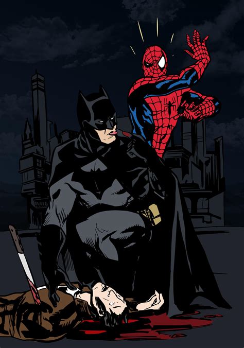 Spider Manbatman Team Up Colored By Edcom02 On Deviantart