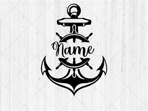 Anchor Split Monogram Svg Marine Svg Afbeelding Door Newhopestore · Creative Fabrica