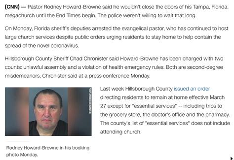 Police Arrest Florida Pastor For Holding Church Services Despite Stay