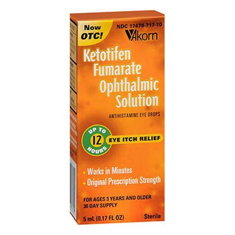 Zaditor Ketotifen Fumarate Ophthalmic Solution For Eye Itch Relief Solution 0 17 Oz