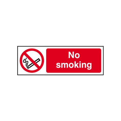 Centurion No Smoking Sign Self Adhesive Vinyl 150mm X 50mm