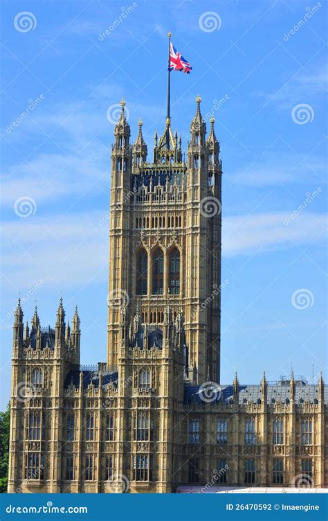 The British Parliament House in London Stock Photo - Image of hours ...