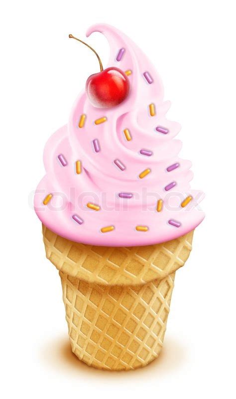 Strawberry Ice Cream Cone With Sprinkles Informacionpublica Svet Gob Gt