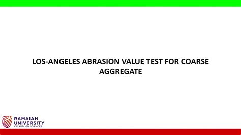 Coarse Aggregates Los Angeles Abrasion Test Youtube