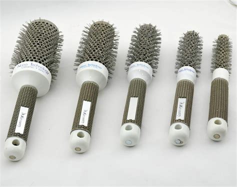 Nylon Heat Resistant Ceramic Brush Ionic Nano Technology Round Hair