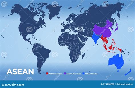 ASEAN Countries Map, Illustration | CartoonDealer.com #274168780