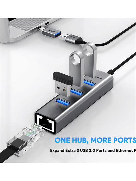 Adaptador De Usb A Ethernet De Aceele Usb C A Ethernet Aluminio