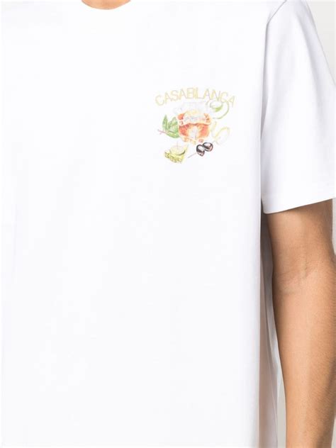 Casablanca Tennis Club Print T Shirt Farfetch