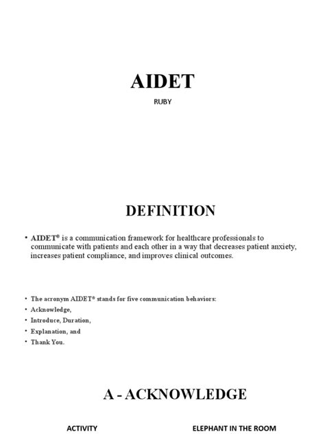 Aidet Pdf Patient Communication