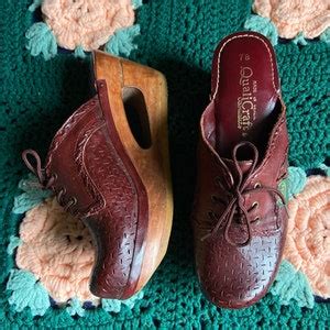 S Vintage Qualicraft Casualets Wood Leather Chunky Etsy