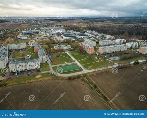 Mazeikiai Town in Lithuania. Stormy Sky in Background. Lithuania. Stock ...