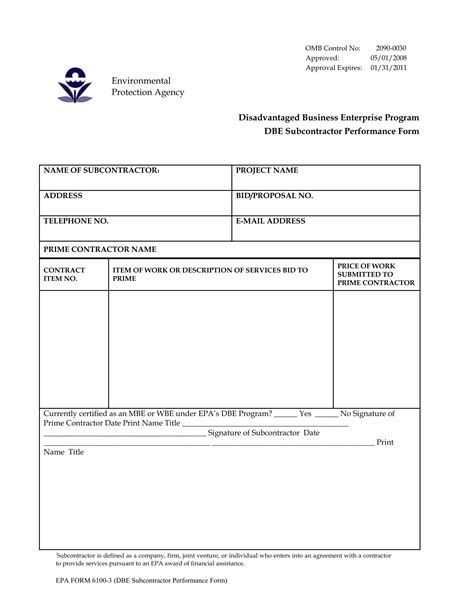 Epa Form 6100 3 Fill Out Printable PDF Forms Online