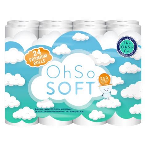 Ohso Soft 2 Ply Premium Bathroom Tissue 24 Rolls Smiths Food And Drug