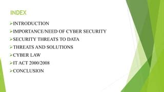 Cyber Security Data Protection PPT