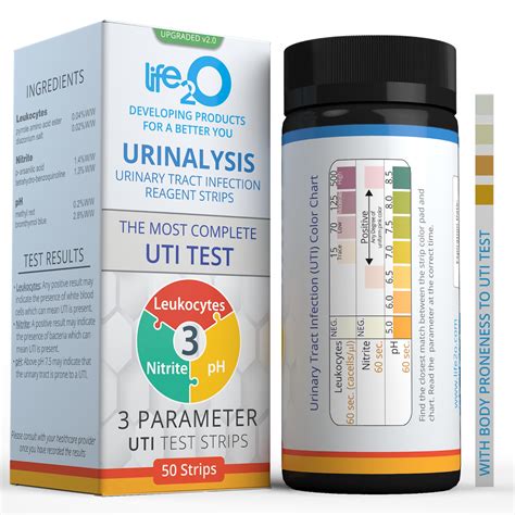 Buy Life2o 3 In 1 Full Panel Uti Test Strips For Women Men And Kids 50ct