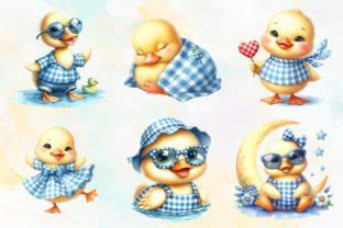 Lovely Ducks Sublimation Clipart Graphic By Robertsart Creative Fabrica