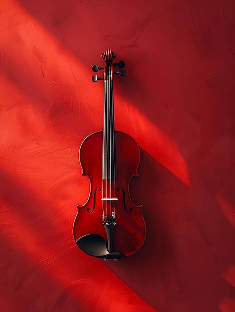 Premium Photo Violin Shadow Cast On Wall Melodic And Classical With A Deep Creative Photo Of